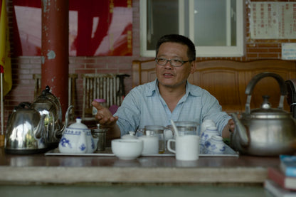 farmer drinking naturally farmed tea